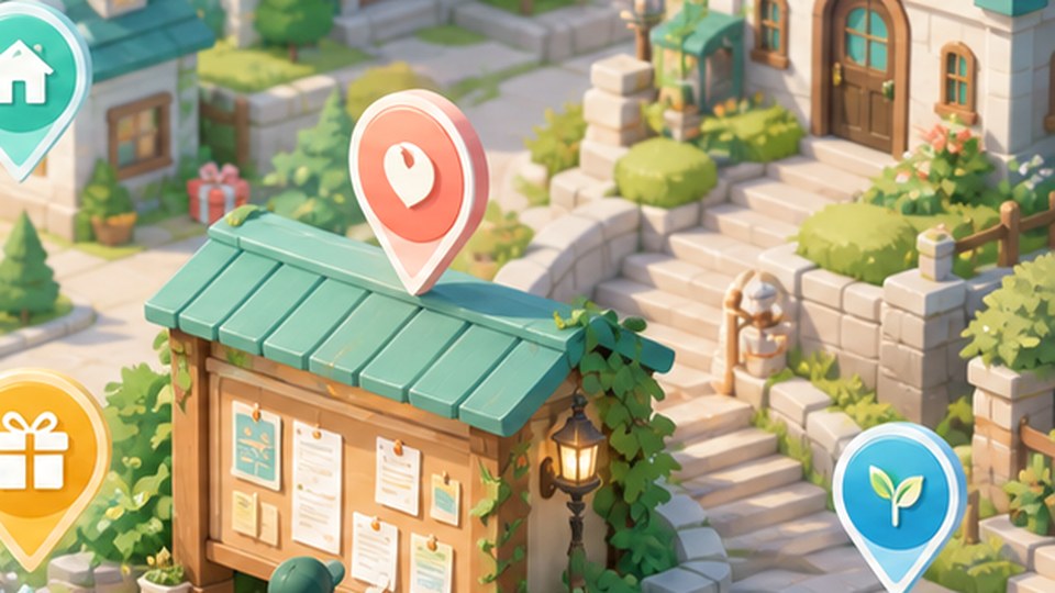 Heartopia pet care and animal route scene